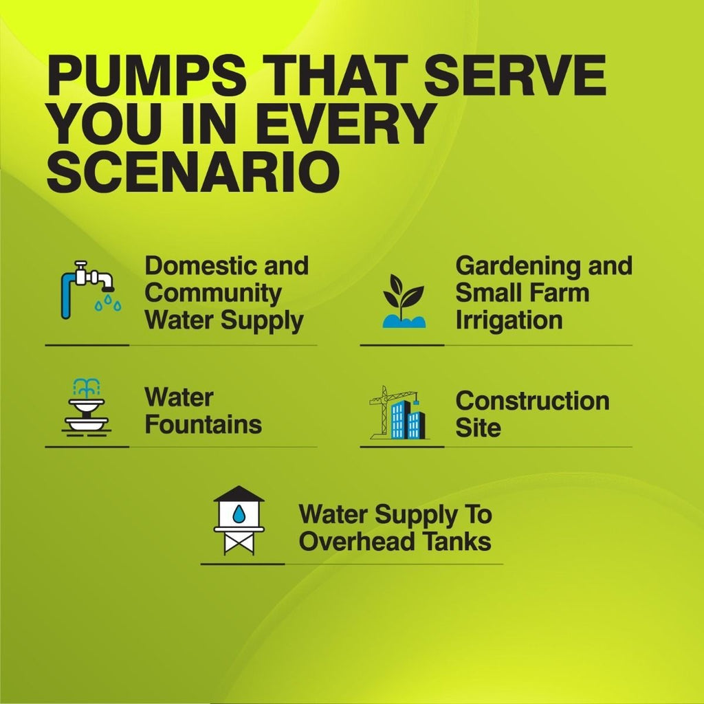 Kirloskar KOSI-128 open well pump with 25 × 25 mm connections and 1 HP motor.