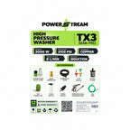 POWER STREAM TX4 150 BAR HIGH PRESSURE CAR WASHER WITH 7 LPM FLOW