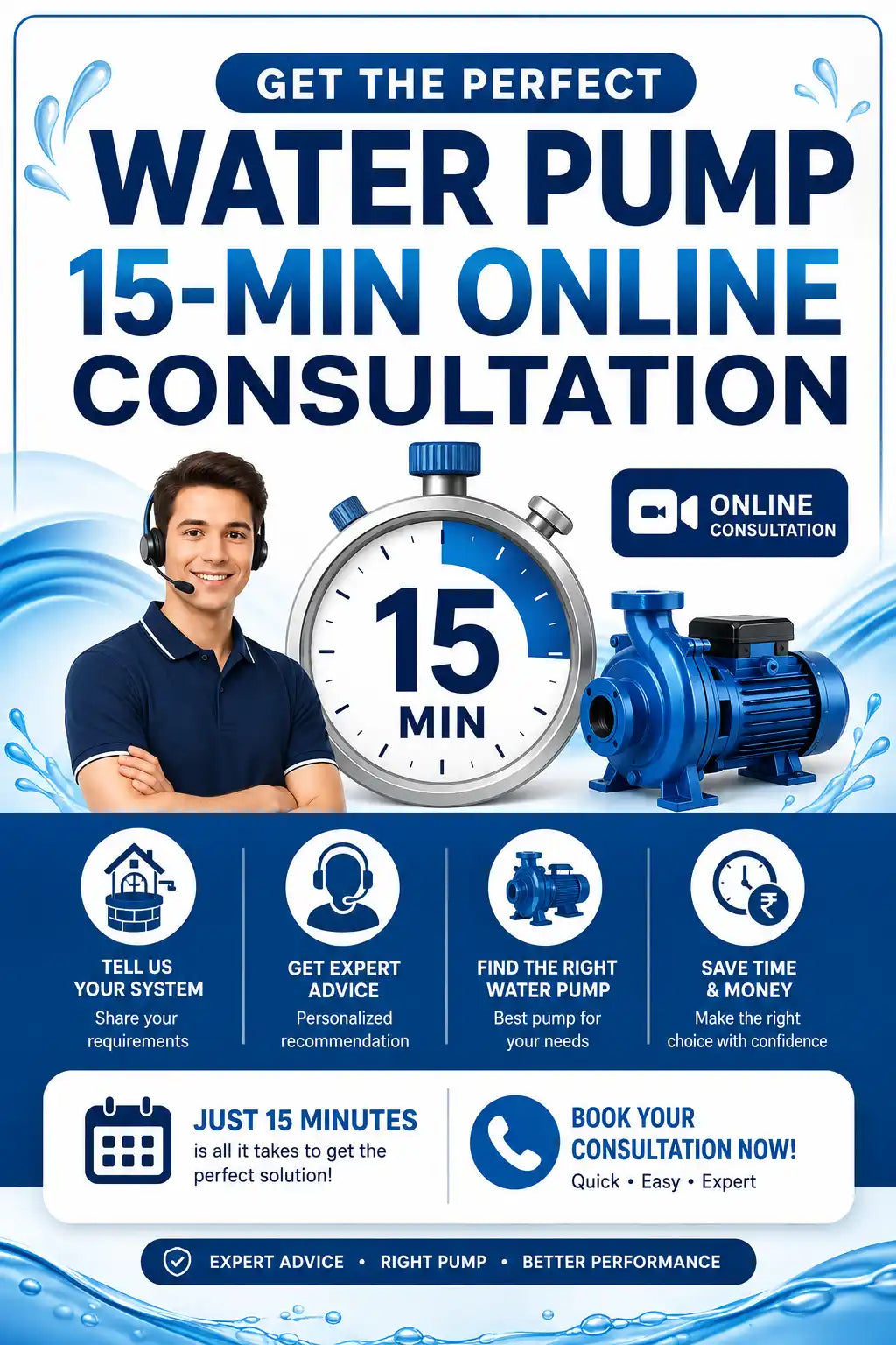 Online Consultation for Expert selection of pump