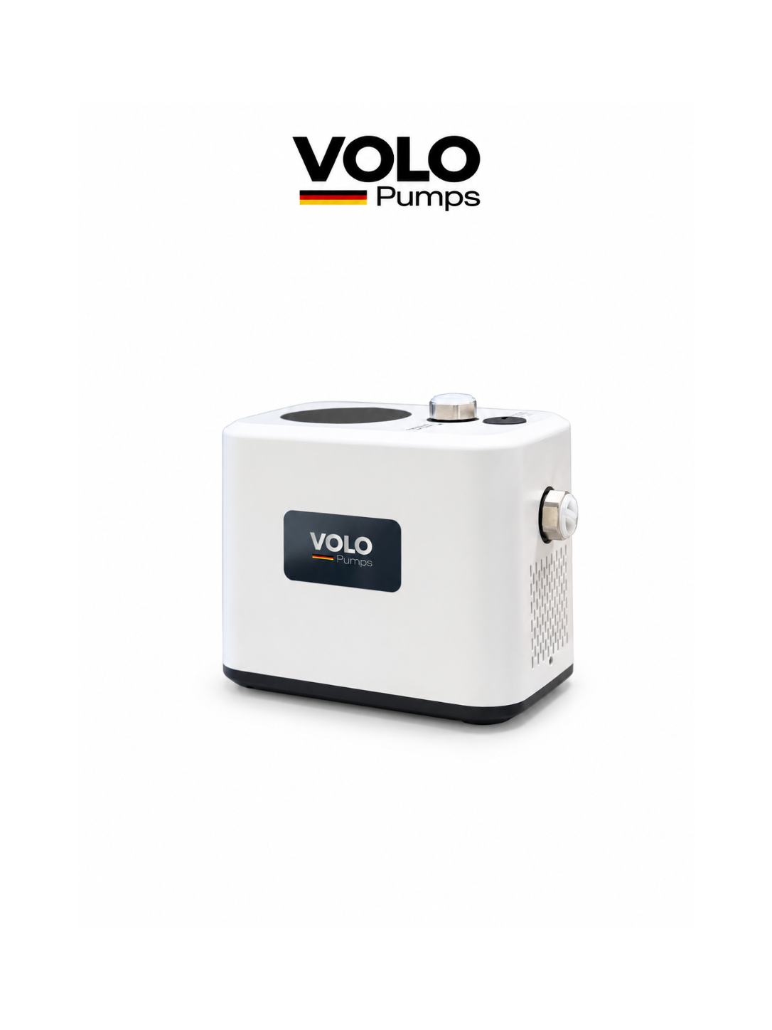 Front view of VOLO ZB4-30 400W BLDC pressure booster pump for up to 3 bathrooms.