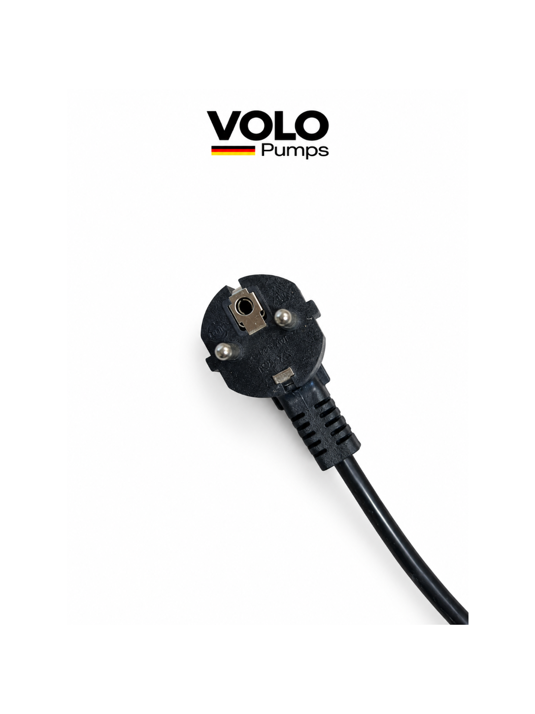Side view of VOLO ZB4-30 400W pressure booster pump showing VOLO branding, pipe connection and ventilation grille.